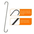 thumbnail image 4 of Uxcell Manganese Steel Long S Hooks S-shaped Hanging Hooks for Hanging Plant 2 Pcs Black 16 Inch, 4 of 6