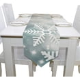 thumbnail image 4 of SKYSONIC Rectangle Beautiful Snowflake Christmas Printed Table Runner 13x70in for Wedding Birthday Holiday, 4 of 5