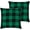 Green Black, variant on Pack of 2 Christmas Buffalo Check Plaids Throw Pillow Covers 18x18 Inch Classic Linen Farmhouse Cushion Case Soft Square Pillowcases for Home Decor Sofa Bed Couch