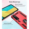 thumbnail image 5 of REQO for LG Stylo 7 5G Case and HD Screen Protectors, Military-Grade Metal Ring Kickstand 15ft Drop Tested Shockproof Cover Case Compatible with LG Stylo 7 5G, Red, 5 of 7