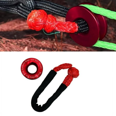 Recovrty Ring Winch Rope Set Rope Retention Pulley Hook Winch Rope For Truck Vehicle Trailer Rescue Accessories