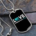 thumbnail image 2 of Love Someone With PTSD Dog Tag - Graphic Military Dog Tag Necklace (Optional Personalized Engraving), 2 of 5