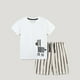 thumbnail image 3 of Odeerbi 2-8 Años Niños Ropa de Verano Camiseta de Manga Corta de Algodón A Rayas Shorts Conjunto de Dos Piezas Cintura Elástica Suelta, 3 of 6