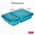 thumbnail image 3 of GoodCook Meal Prep 30 Count Food Storage Containers with Lids, Two Compartments, BPA Free, 3 of 19