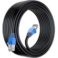 thumbnail image 1 of 50m Cat6 Outdoor Waterproof Direct Burial Ethernet Network Cable - Utp - Cca - 550 Mhz - Black 50 Meter, 1 of 5