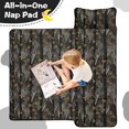 thumbnail image 4 of Camo and Tree Black Pattern Teens Toddler Nap Mat with Pillow, Sleeping Mat Bag for Preschool Daycare 59"x22", 4 of 6