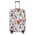 thumbnail image 2 of Goofa Red Blue Leaves Pattern Luggage Covers For Suitcase,Suitcase Cover Protector Fit 18-32 Inch Luggage-Medium, 2 of 9