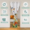 thumbnail image 2 of Erosebridal Hummingbird Door Curtain Panel 52x84,Colorful Floral Flower Door Curtain For Doorways 52x84,Animal Wildlife Bedroom Decor, 2 of 5