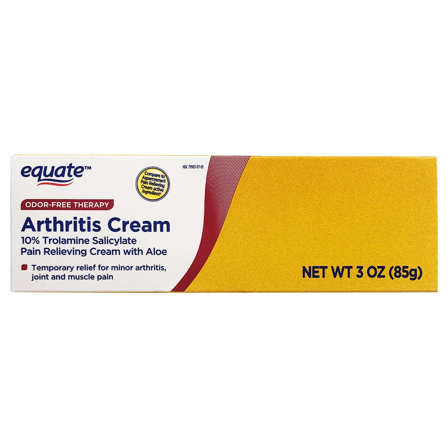 Equate Arthritis Cream, 10% Trolamine Salicylate with Aloe, 3 oz