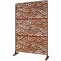 Outdoor & Indoor Privacy Screen Metal Privacy Screen 76" H×48" W, Freestanding Decorative Privacy Screen for Deck Balcony Patio, Privacy Fence Panels for Outside Lawn Garden