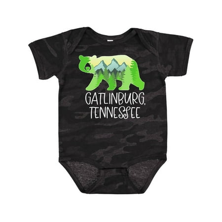 

Inktastic Gatlinburg Tennessee- Mountains and Bear Shape Gift Baby Boy or Baby Girl Bodysuit
