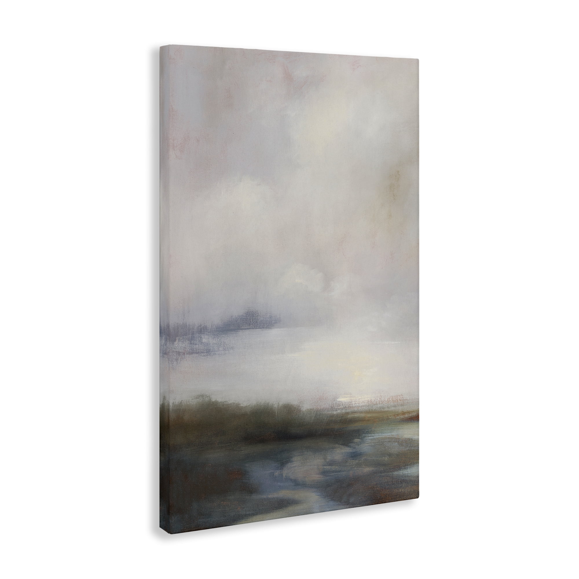 Stupell Industries Foggy Grey Landscape Landscape & Nature Painting Wrapped Canvas Art Print Wall Art, 20 x 30