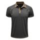 thumbnail image 5 of pstuiky camisetas camisas para hombre, Blusa de manga corta con cuello vuelto, transpirable, con botones y color liso para hombre camisas casuales para hombre m, 5 of 7