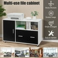 thumbnail image 4 of Costway Lateral File Cabinet Mobile Storage Shelves Printer Stand Legal/Letter, 4 of 10