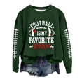 thumbnail image 1 of WEAIXIMIUNG Chandails pour Femmes à Fermeture Éclair, Chandails Décontractés à Manches Longues, Col Rond, Imprimé Graphique de Football, Chandail Léger, Blouse, 1 of 4