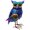 blue, variant on Slccxzc Iron Owl Statue Animal Figurine Landscape Ornament for Garden Patio Tabletop Decor