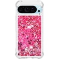 thumbnail image 2 of Case for Google Pixel 9 Case Glitter Liquid Cute Clear Phone Case,Floating Quicksand Shockproof Protective Bumper Soft TPU Cover for Google Pixel 9 / Pixel 9 Pro Love Pink YB, 2 of 14