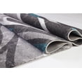 thumbnail image 5 of Spirals Abstract Pattern Area Rug Carpet in Black Grey Blue, 3x10 (2'7" x 9'10", 80cm x 300cm), 5 of 5
