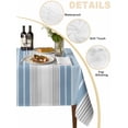 thumbnail image 2 of Blue Gray Stripes Table Cloth, Contemporary Minimalist Abstract Lines Waterproof Tablecloth for Rectangle Tables, Reusable Washable Fabric Table Cover for Restaurant Kitchen Dining Tables 54"x108", 2 of 6