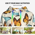 thumbnail image 4 of Cauagu Butterflies for Women's Hooded Sweatshirts Pullover Hoodie for Women Fall Workout Sweat Long Sleeve Preppy Sweatshirts-Large, 4 of 7