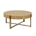 thumbnail image 2 of Tcbosik 31.5 inch Round Coffee Table, Modern Cocktail Table, Center Table with Metal Legs for Living Room, Natural Ash, 2 of 8