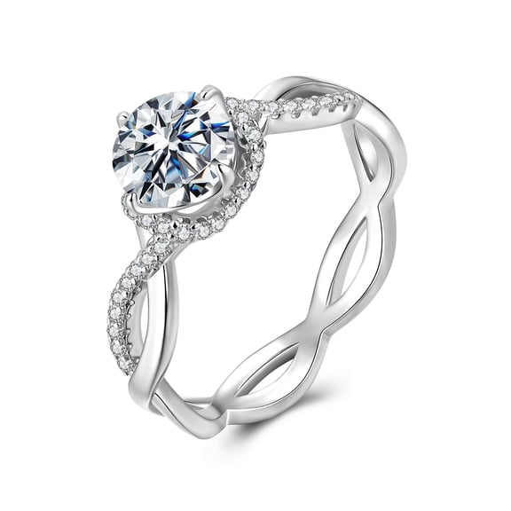 1CT Timeless Elegance Moissanite Ring,Sterling Silver Jewelry for Women