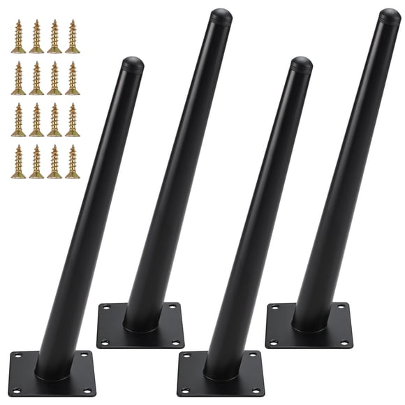 RealPlus 16 Inch Furniture Legs, Heavy Duty Metal Replacement Legs for Bench Chairs Cabinets Cupboard Coffee Table End T