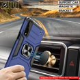 thumbnail image 4 of Compatible with LG Stylo 7 5G Case with [2 Pack] Tempered Glass Screen Protector, FYBTO [Military-Grade] Protective Armor Phone Case with Magnetic Ring Kickstand for LG Stylo 7 5G, Green, 4 of 7
