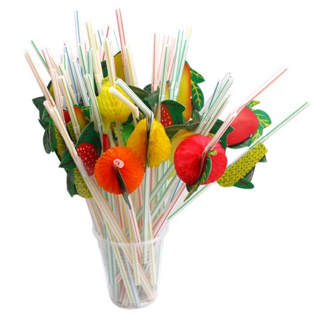 12 pièces pailles de fête hawaïennes papier décoratif paille à boire 12 pièces pailles de fête hawaïennes papier décoratif paille à boire