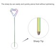 thumbnail image 5 of Uxcell Metal Cocktail Toothpicks Heart Shape Drink Picks Cocktail Skewers 9Pack (Colorful), 5 of 8