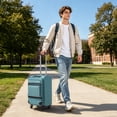 thumbnail image 2 of Ktaxon 20" Carry-on Luggage Softside Suitcases Oragnizer Bag with 360° Spinner Wheels Lightweight Travel Suitcase, Peacock Blue, 2 of 11
