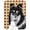 Black And White, variant on Black And White Collie Fall Leaves Mouse Pad, Hot Pad Or Trivet, 7.75 x 9.25 In.