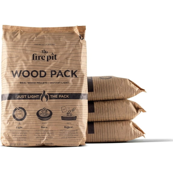 XIULIN Wood Pellet Pack – 4-Pack Wood Pellets for Smokeless Fire Pits, Easy-to-Use Fire Pit Fuel for Outdoor Heating & Camping, 30  Minute Full Flame Fire, Made in The USA