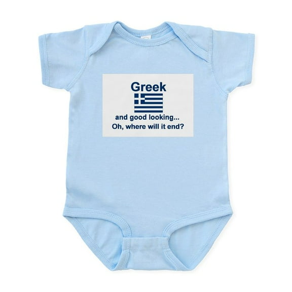 CafePress - Good Looking Greek Infant Bodysuit - Baby Light Bodysuit, Size Newborn - 24 Months