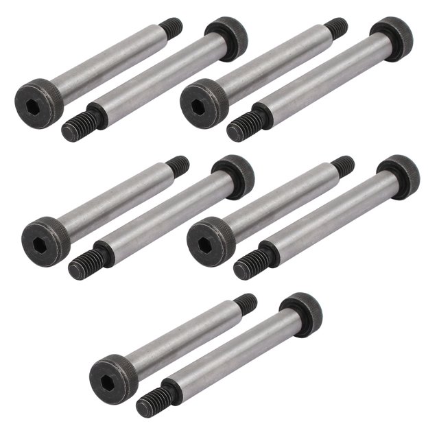 Unique Bargains 10pcs 40Cr Shoulder Bolt 8mm Shoulder Dia 55mm Shoulder Length M6x12mm Thread