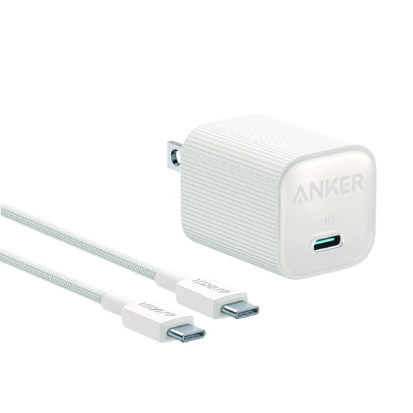 Remis à Neuf Anker 511 Nano 4 Chargeur Mural USB-C, Charge Rapide 30 W, Prise Pliable, Blanc
