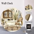 thumbnail image 4 of ZXCXRQFa Clock Watercolor Bathtub Round Wall Clock Daisy Silent Non Ticking Wooden Wall Clocks Battery Operated for Home Office School Decor,10 Inch, 4 of 7