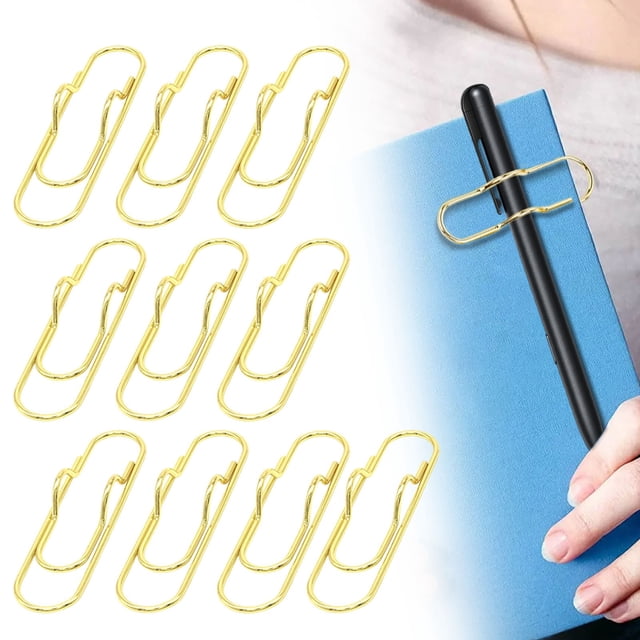 10 Pcs Porte-Trombones en Métal, Trombones Multicolores en Acier Inoxydable pour Bureau, Table et Journal