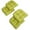 Lime, variant on Blazing Needles  19 in. U-Shaped Solid Spun Polyester Tufted Dining Chair Cushions, Lime - Set of 4
