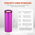 thumbnail image 5 of Beer City Billiards Coin Holders Quarter Dispensers, Tube Holds 40 Plus Quarter or Dollar Coins (Aluminum, Purple), 5 of 6