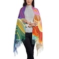 thumbnail image 2 of Haiem Rainbow Melting Ice Cream Pattern Women's Long Blanket Scarf Chunky Oversized Winter Fall Warm Scarf Big Tartan Scarves Wrap Shawl Ladies Gifts, 2 of 8