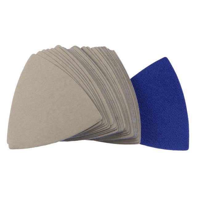 Unique Bargains Triangular Sandpaper Hook and Loop Fit 3-1/2' Oscillating Multi-Tool Silicon Carbide for Wet/Dry 7000 Grit 30pcs