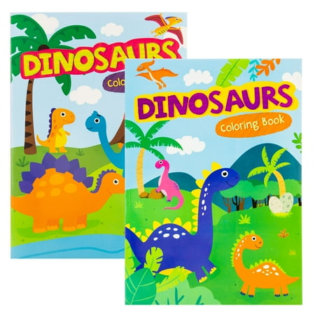 DINOSAURS Coloring & Activity Book 2-Title for Learning Drawing Coloring 2-Pack