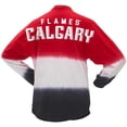 thumbnail image 3 of Women's Fanatics Red/Black Calgary Flames Ombre Long Sleeve T-Shirt, 3 of 3