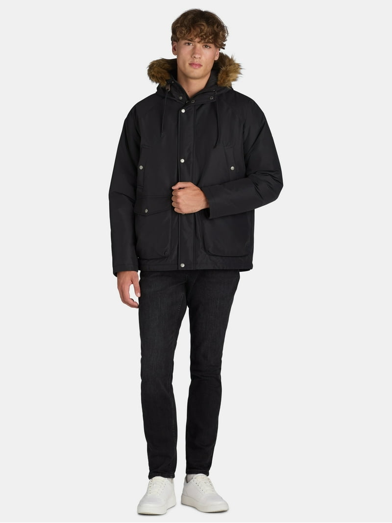 Ozark Trail Men's & Big Men's Midweight Parka Jacket, Sizes