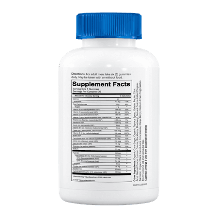 SmartyPants Adult Complete Multivitamin Gummies, Orange Lemon and Strawberry Banana, 120 Ct