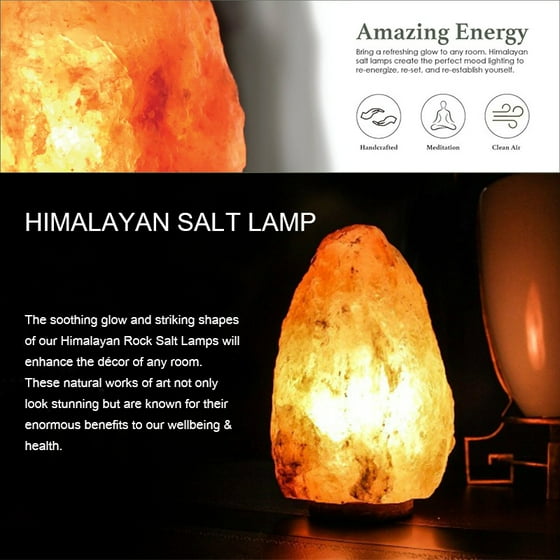 Himalayan Salt Natural Air Purifying Pillar Lamp With Bulb And Dimmer Switch Night Light 6 7 Lbs