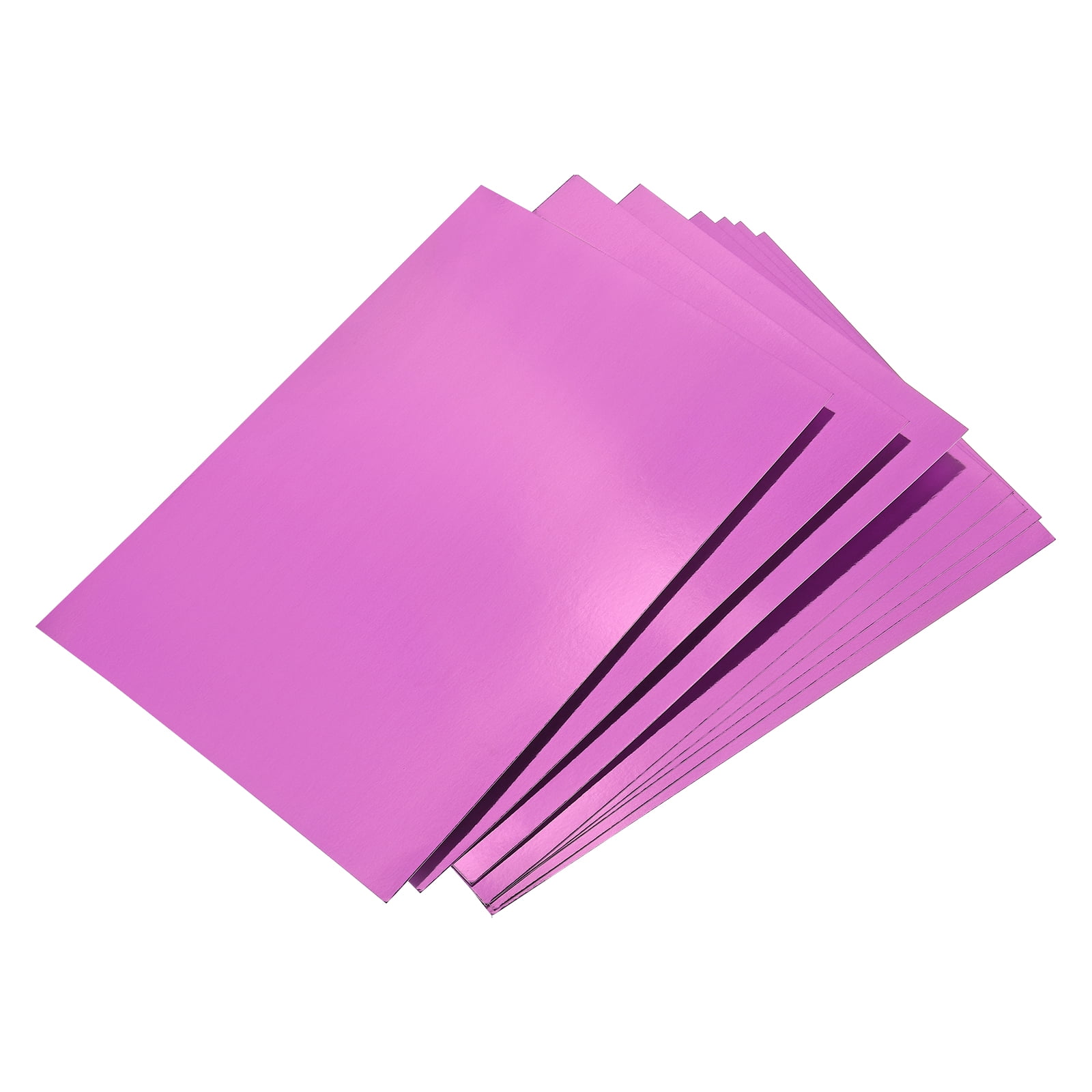 Uxcell 20 Pack Metallic Foil Board Card Stock Sheets 8 Inch x 11 Inch, Pink