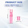 thumbnail image 2 of Uxcell Archery Arrows Nocks 6.2mm, Plastic Insert Arrow Nock Replacement Arrow Tails for Shooting Compound Recurve Transparent Pink, 2 of 7