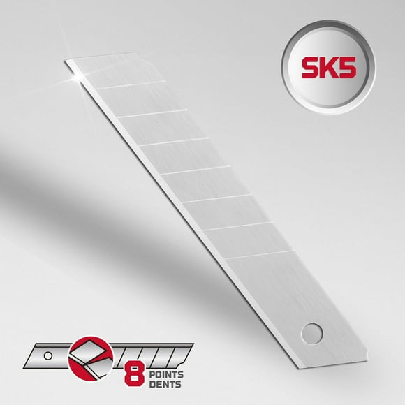 Swiss Tech 18mm Blades - 5 Pack, SK5 steel